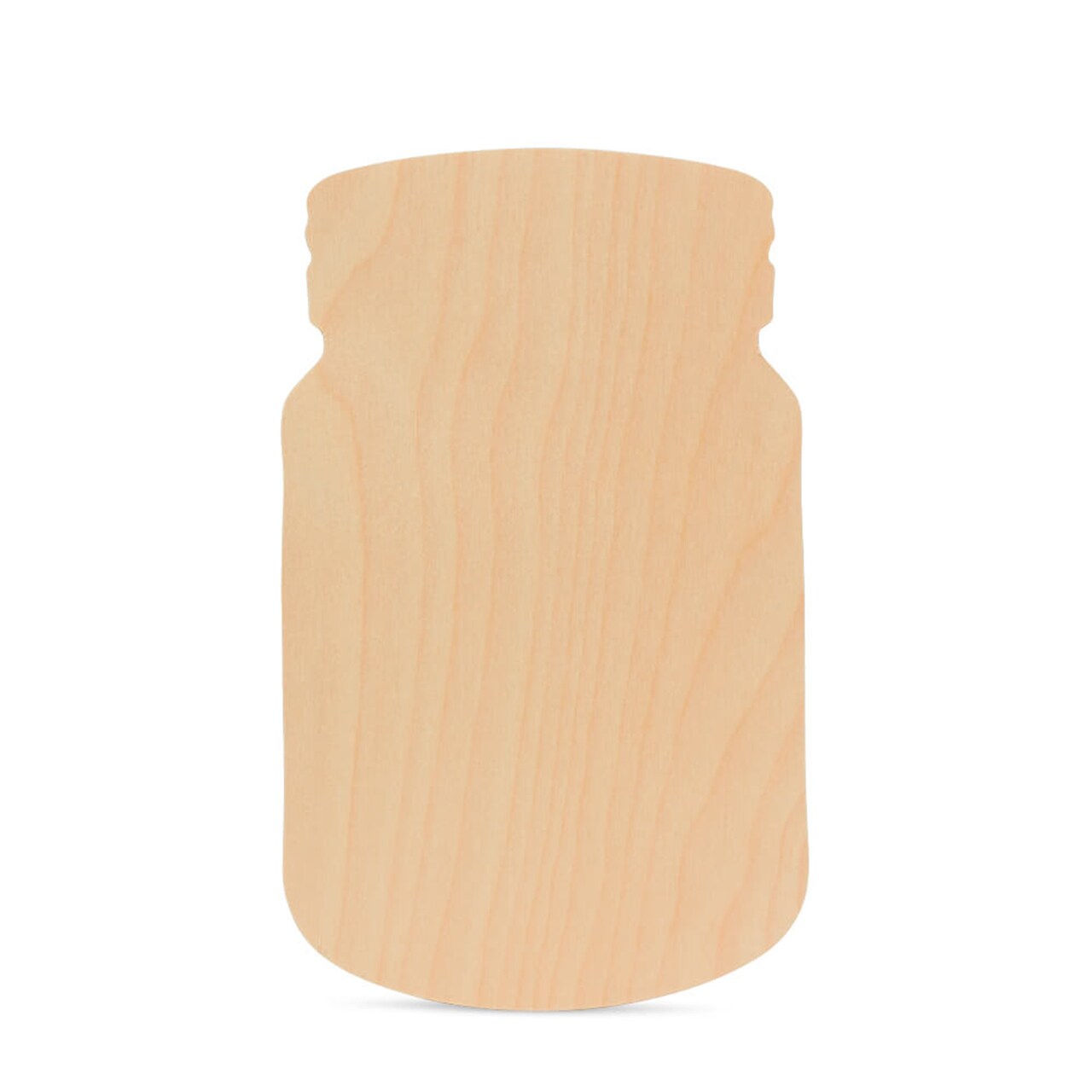 Wooden Mason Jar Cutout, Multiple Sizes Available, Unfinished Craft & DIY Rustic Decor | Woodpeckers